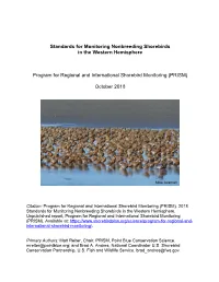 Standards for Monitoring Nonbreeding Shorebirds in the Western Hemisphere
