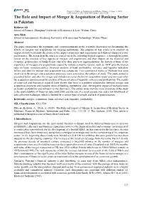 The Role and Impact of Merger & Acquisition of Banking