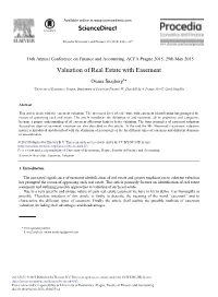 Valuation of Real Estate with Easement