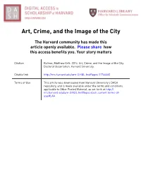 Art, Crime, and the Image of the City