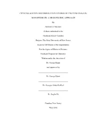 CRYSTALLIZATION and DISSOLUTION STUDIES of CALCIUM OXALATE MONOHYDRATE: a MICROFLUIDIC APPROACH by MAGATA NKUBA a Thesis Submitt