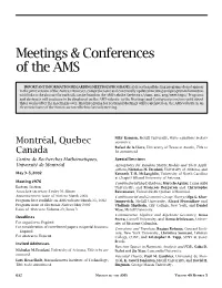 Meetings & Conferences of the AMS, Volume 49, Number 5