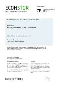 No. 237 Picking the Brains of MPC Members