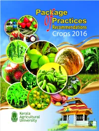 Package of Practices Recommendations : Crops 2016