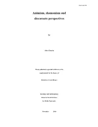 Animism, Shamanism and Discarnate Perspectives