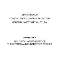 Appendix F Biological Assessment of Threatened and Endangered Species
