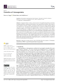 Genetics of Azoospermia