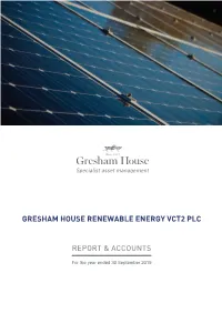 Gresham House Renewable Energy Vct2 Plc