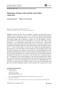 Magnetism, Dynamo Action and the Solar-Stellar Connection