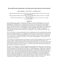 Meteoroid Stream Formation Due to the Extraction of Space Resources from Asteroids