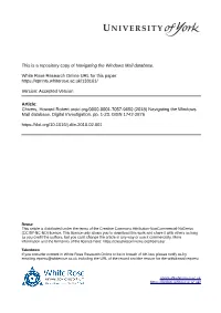 Navigating the Windows Mail Database