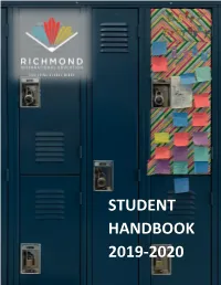 Student Handbook 2019-2020