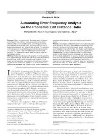 Automating Error Frequency Analysis Via the Phonemic Edit Distance Ratio