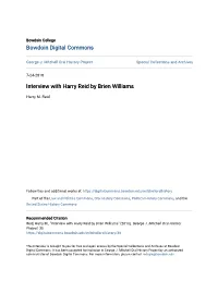 Interview with Harry Reid by Brien Williams