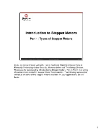 Introduction to Stepper Motors Part 1: Types of Stepper Motors