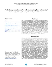 Preliminary Experiment for Cell Count Using Flow Cytometry1 Yuki Morono,2 Jens Kallmeyer,2 Fumio Inagaki,2 and the Expedition 329 Scientists2