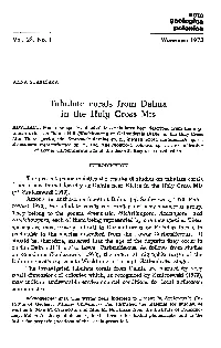 Tabulate . Corals from Dalnia in the Ho19 Cross Mts