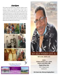The Obituary Order of Service