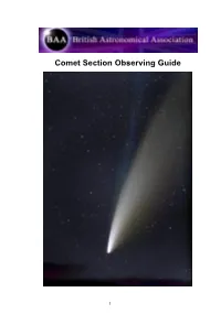 Comet Section Observing Guide