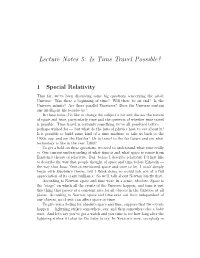 Is Time Travel Possible?