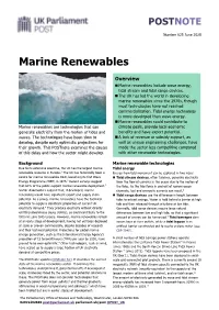 Marine Renewables