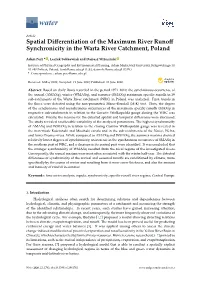 Spatial Differentiation of the Maximum River Runoff Synchronicity in The