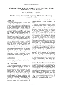 The Impact of Traffic-Related Pollutant on Indoor Air Quality in Buildings Near Main Roads
