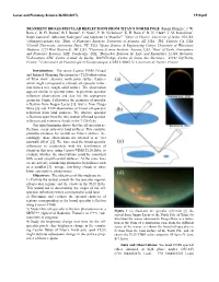 Transient Broad Specular Reflections from Titan's North Pole
