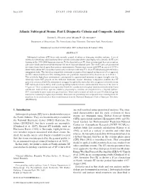 Atlantic Subtropical Storms. Part I: Diagnostic Criteria and Composite Analysis