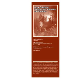 Crew Cohesion, Wildland Fire Transition