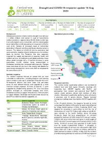 Drought and COVID-19 Response Update 18 Aug 2020