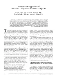 Serotonin-1D Hypothesis of Obsessive-Compulsive Disorder: an Update