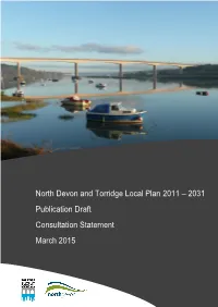 North Devon and Torridge Local Plan: Consultation Statement Contents