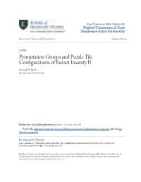 Permutation Groups and Puzzle Tile Configurations of Instant Insanity II Amanda N