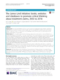 The James Lind Initiative: Books, Websites and Databases to Promote Critical Thinking About Treatment Claims, 2003 to 2018