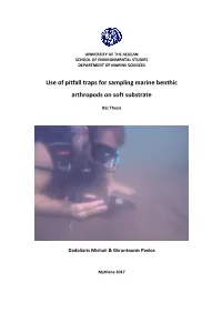 Use of Pitfall Traps for Sampling Marine Benthic Arthropods on Soft Substrate