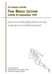 Tom Brock Lecture Booklet 1 – Andrew Moore