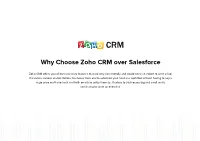 Why Choose Zoho CRM Over Salesforce