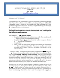 APUSH) SUMMER ASSIGNMENT 2014/2015 Ms