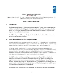 Call for Proposals from Ngos