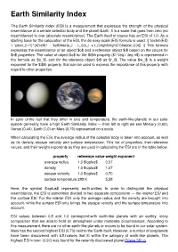 Earth Similarity Index