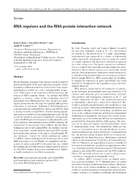RNA Regulons and the RNA-Protein Interaction Network