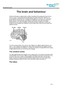 The Brain and Behaviour