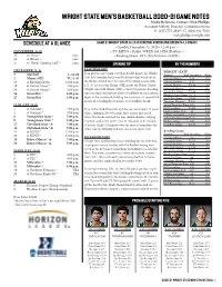 Wright State Men's Basketball 2020-21 Game Notes