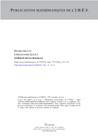 Arithmetic Intersection Theory