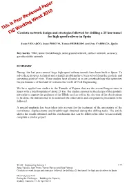 Geodetic Network Design and Strategies Followed for Drilling a 25 Km Tunnel for High Speed Railway in Spain