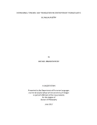 Interliminal Tongues: Self-Translation in Contemporary Transatlantic