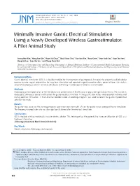 Minimally Invasive Gastric Electrical Stimulation Using a Newly Developed Wireless Gastrostimulator: a Pilot Animal Study
