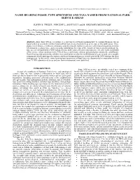 Name-Bearing Fossil Type Specimens and Taxa Named from National Park Service Areas