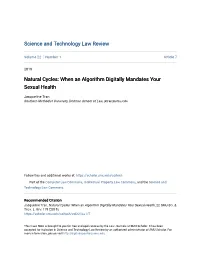 Natural Cycles: When an Algorithm Digitally Mandates Your Sexual Health